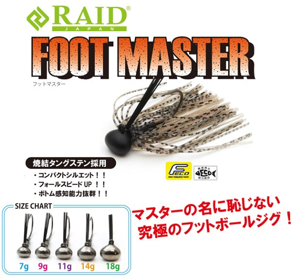 Raid Japan Rubber Jig Foot Master 18g Green Pumpkin