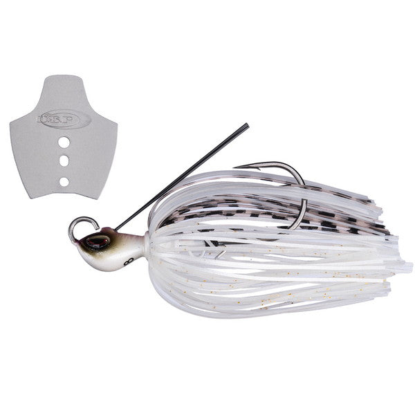 O.S.P Bladed Jig Metal Blade Jig 1/4oz BJ50 Vivid Pearl White