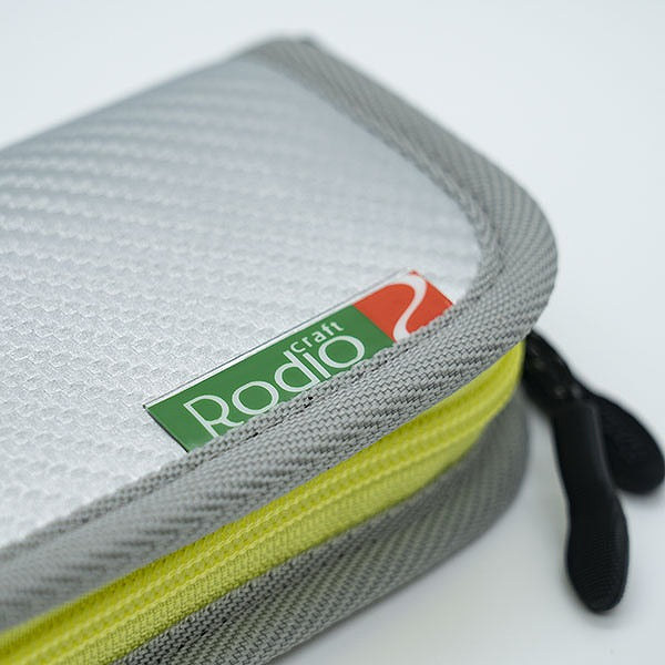 Rodio Craft Lure Case Carbon Wallet Mini Long Silver/Chartreuse