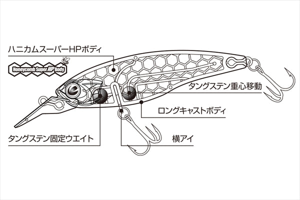 O.S.P Bass Lure HighCut SR H04Black Gold Orange Berry