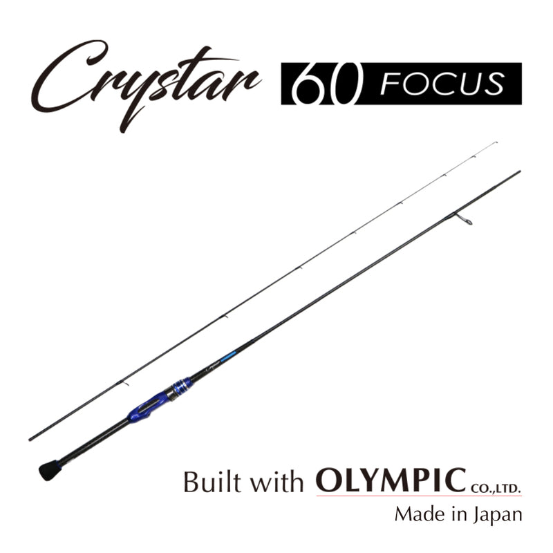 Clear Blue Ajing Rod Crystar 60 Focus (Spinning 2 Piece)