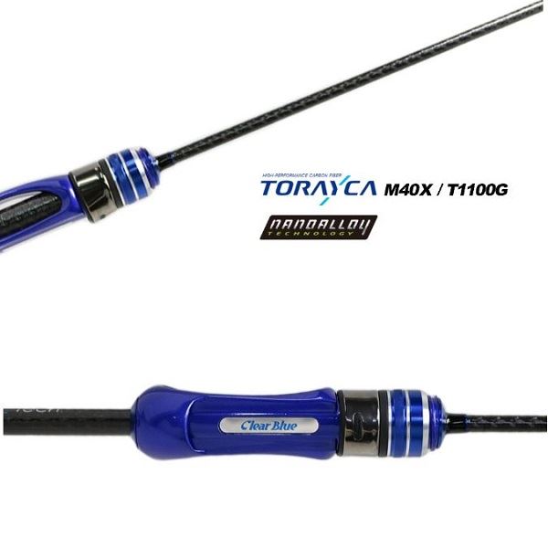 Clear Blue Ajing Rod Crystar 56Finder Xtech (Spinning 2 Piece)