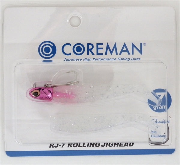 Coreman Worm RJ-7 Rolling Jig Head #064 Pink Head/Keimura Pearl