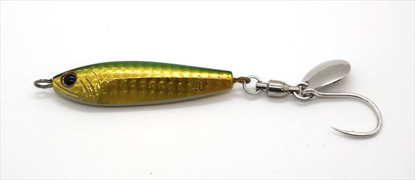 Zeake Metal Jig F-Sardine Blade 40g Gold Green UV