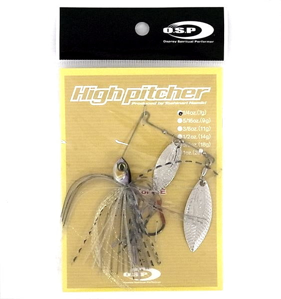 O.S.P Spinnerbait High Pitcher 1/4oz Double Willow Spark Ice Shad