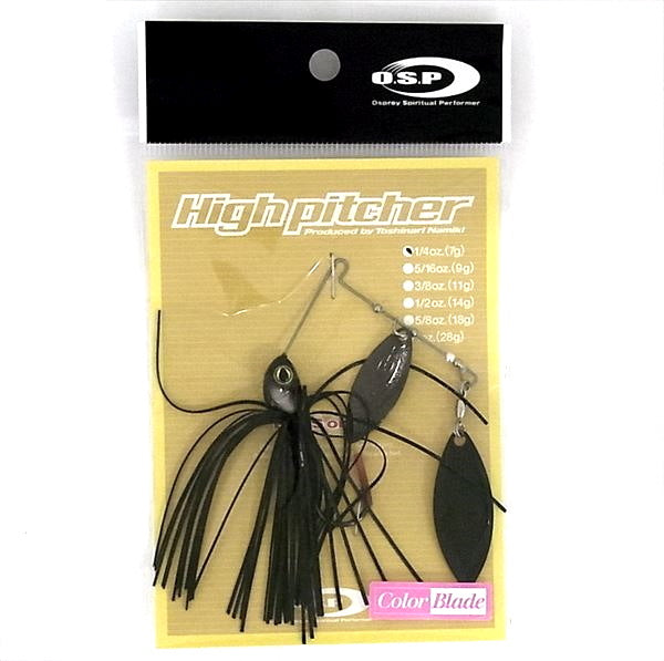 O.S.P Spinnerbait High Pitcher 1/4oz Double Willow S55 C.B.Black