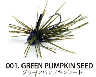 Raid Japan Rubber Jig EGU-Dama Type-Level 2.5g Green Pumpkin Seed