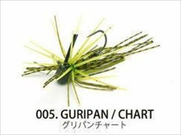 Raid Japan Rubber Jig EGU-Dama Kiwami 0.9g 005 Green Pumpkin/Chart