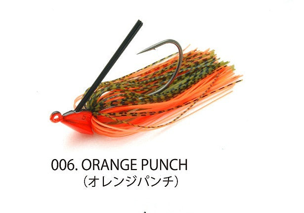 Raid Japan Rubber Jig Head Slide 9g #006 Orange Punch