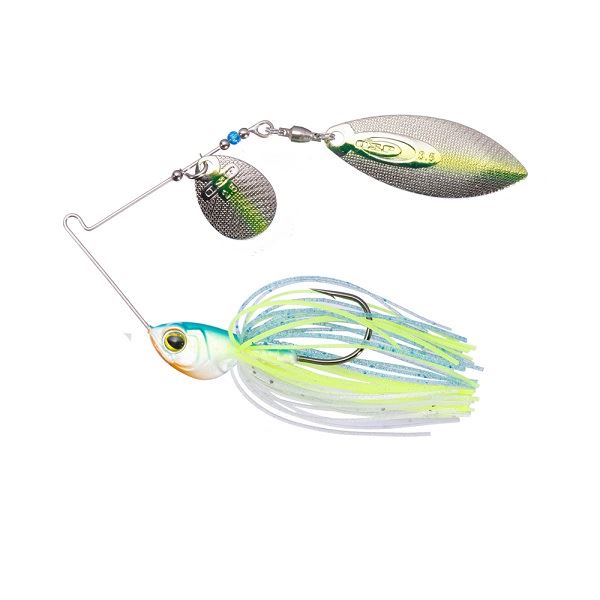 O.S.P Spinnerbait High Pitcher 1/4oz Tandem Willow Ghost Chart Blue Back S61