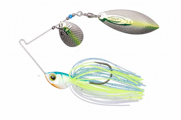 O.S.P Spinnerbait High Pitcher 5/16oz Tandem Willow S61 Ghost Chart Blue Back