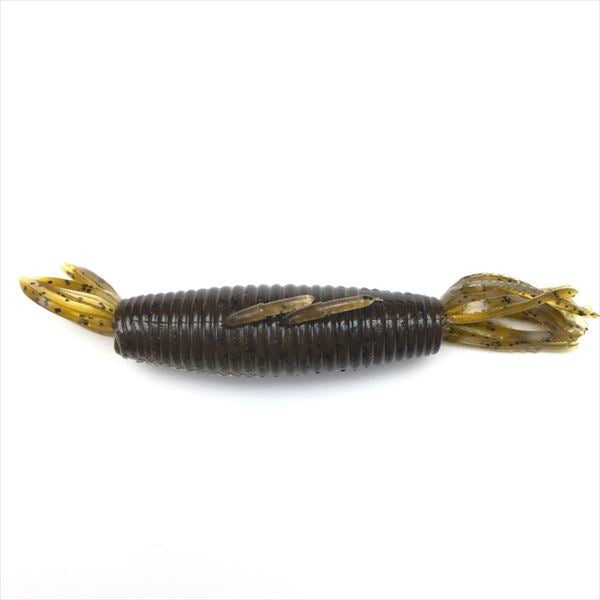 Imakatsu Worm Fula Shrimp 3inch #S-14 Green Pumpkin Pepper