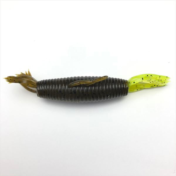 Imakatsu Worm Fula Shrimp 3inch #S-500 Head Chart/Green Pumpkin