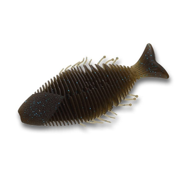 Imakatsu Worm Huddle Gill 5inch #S-258 Imae Green Pumpkin Blue Flake