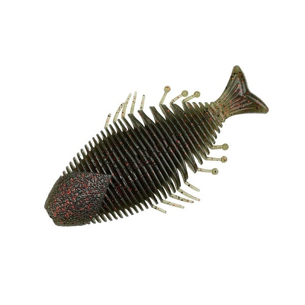 Imakatsu Worm Huddle Gill 3.9inch #S-69 Watermelon Pepper Red