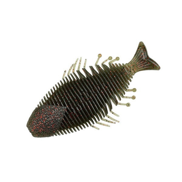Imakatsu Worm Huddle Gill 5.8inch #S-69 Watermelon Pepper Red Flake