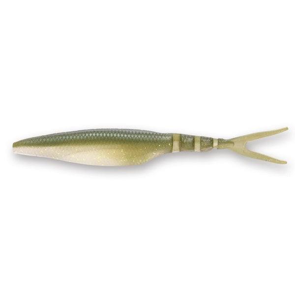 Imakatsu Worm Bakusoku Shad 5inch #S-598 Mossback Shiner