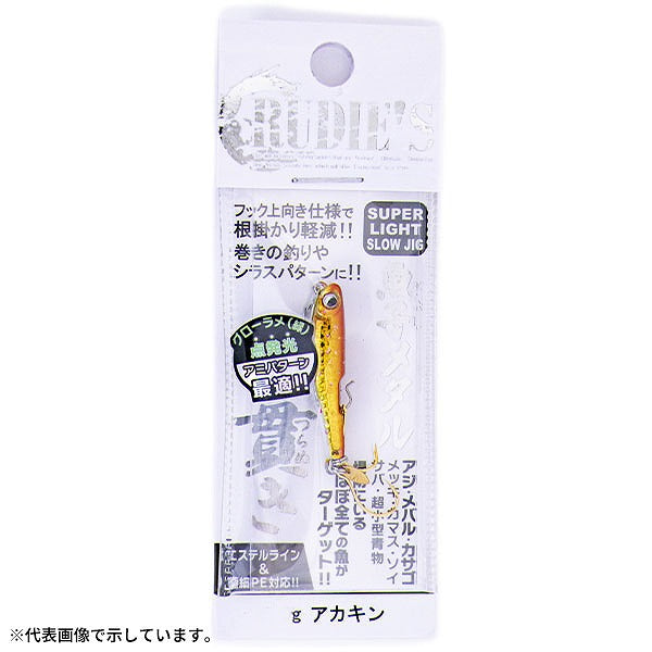 Rudie's Metal Jig Gyoshi Metal Tsuranuki 2.0g Akakin