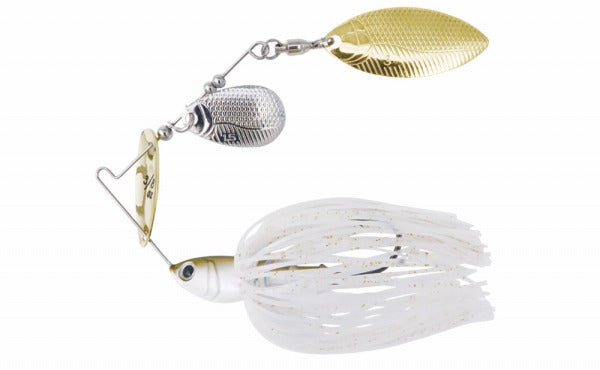 Bottomup Spinnerbait ChiBeeble 3/8oz Tandem Willow Aurora White