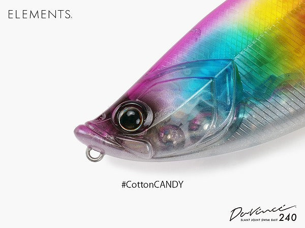 cotton candy fishing lure Elements Seabass Lure Davinci 240SW #Cotton Candy