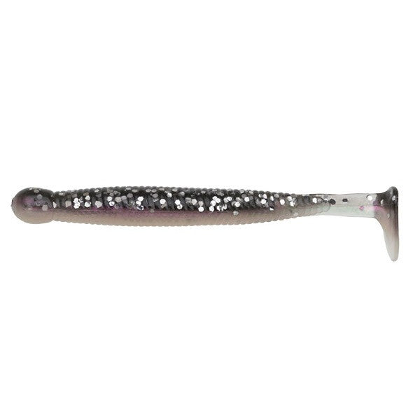 Ecogear Worm Grass Minnow L 3-1/4inch #115 Pearl/Smoke Silver Glt back