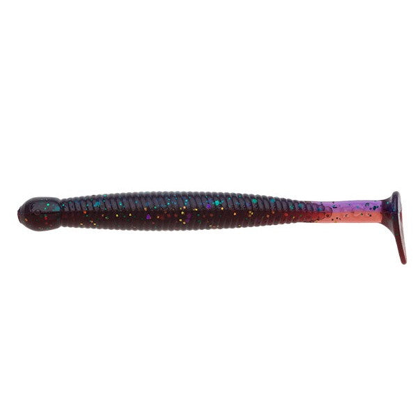 Ecogear Worm Grass Minnow M 2-1/2inch #414 Captivating Purple Camo