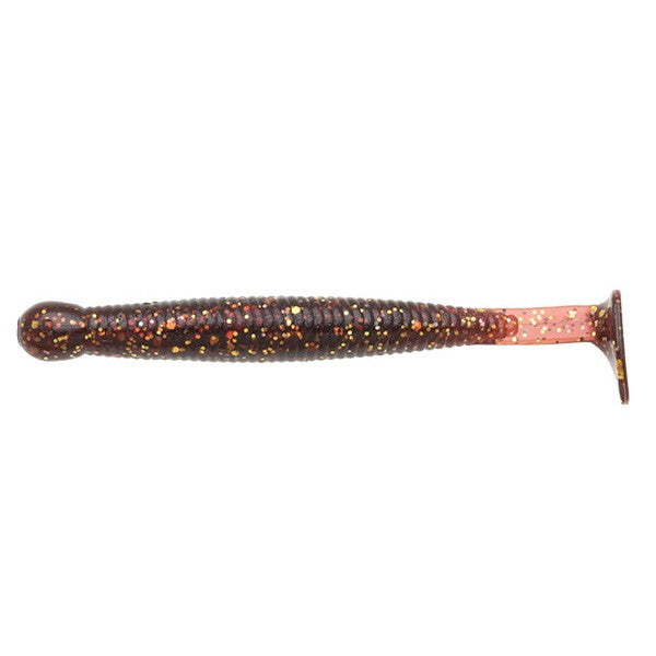 Ecogear Worm Grass Minnow L 3-1/4inch #468 Sparkle Cherry Brandy
