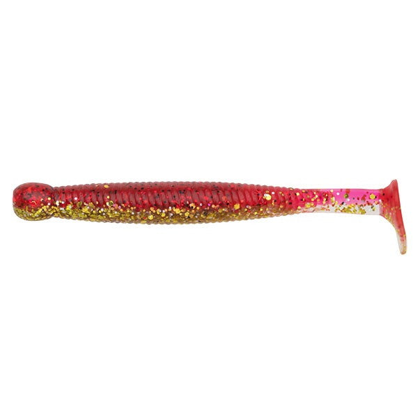 Ecogear Worm Grass Minnow L 3-1/4inch #329 UV Mazume Red