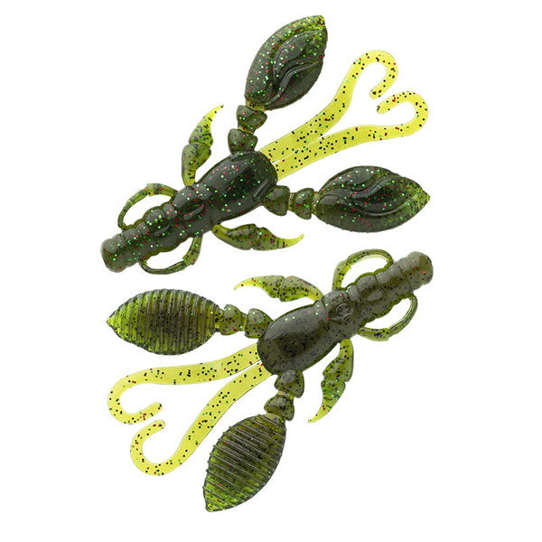 Nories Worm Rock Claw 3inch #133 Green Pumpkin Black Flake/Watermelon Red + Green Flk. Back