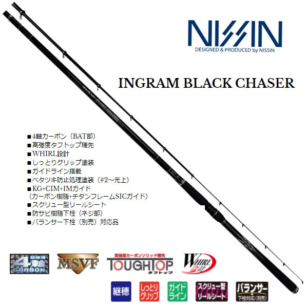 Uzaki Nissin Ingram Black Chaser #1.25 5.3m (Telescope 5 Piece)