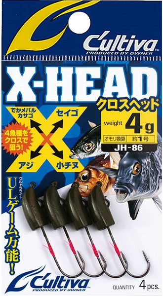 Owner C'ultiva Jig Head X-Head JH-86 4g-#4