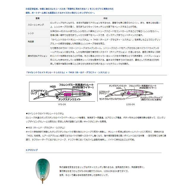 Daiwa Seabass Lure Shoreline Shiner-Z Set Upper 125S-DR Flounder Pink Sardine