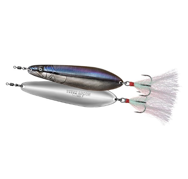 Daiwa Bass Lure Steez Spoon 2-1/2 Purple Wakasagi