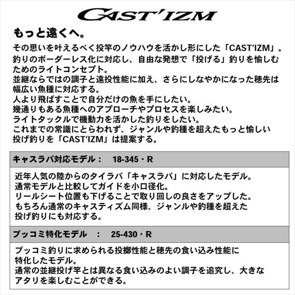 Daiwa 20 Castizm 25-385-R (Spinning 3 Piece)