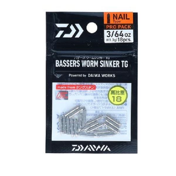 Daiwa Bassers Worm Sinker TG Nail (Normal) 3/64 (1.3g) Quantity 5