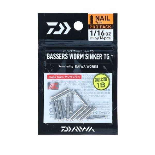 Daiwa Bassers Worm Sinker TG Nail (Normal) 1/16 (1.8g) Quantity 4