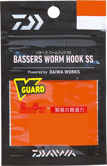 Daiwa Bassers Worm Hook SS / SOS (Slim Offset) #1/0