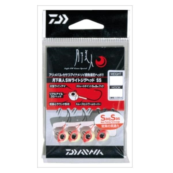 Daiwa Gekkabijin SW Light Jig Head SS Luminous Fine shaft hook 3.0-#4