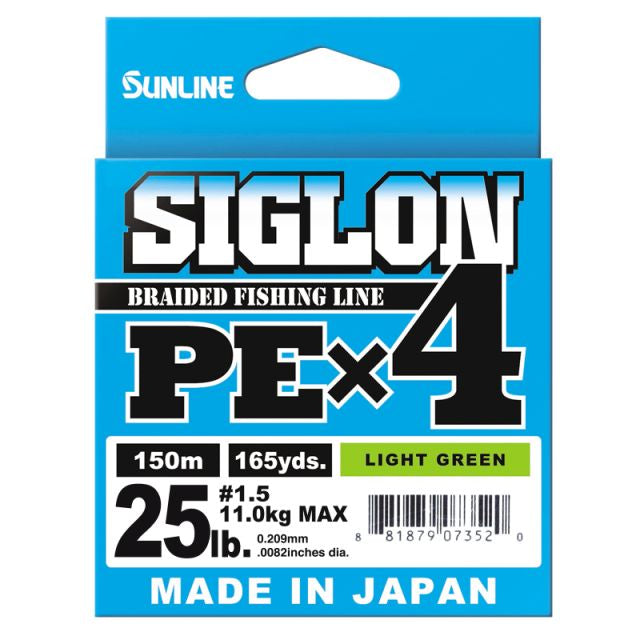 Sunline Siglon PE X4 150m Light Green #1.5 25lb
