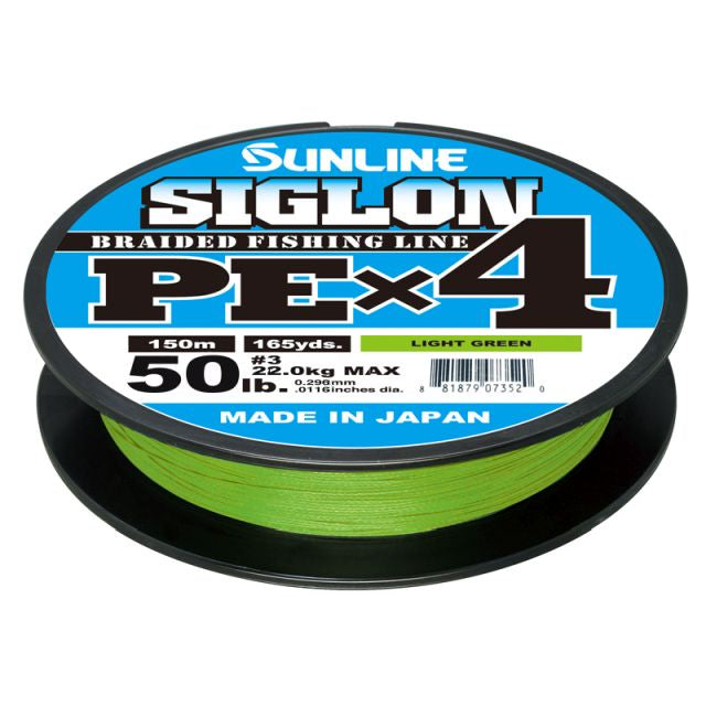 Sunline Siglon PE X4 150m Light Green #3 50lb