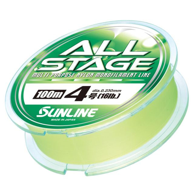 Sunline All Stage 100m 16lb #4  Yellow Green