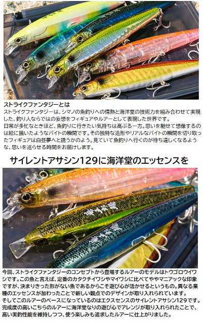 Shimano Seabass Lure XM-X12V Strike Fantasy Fujigoro Sardine 129F 001 A Blue