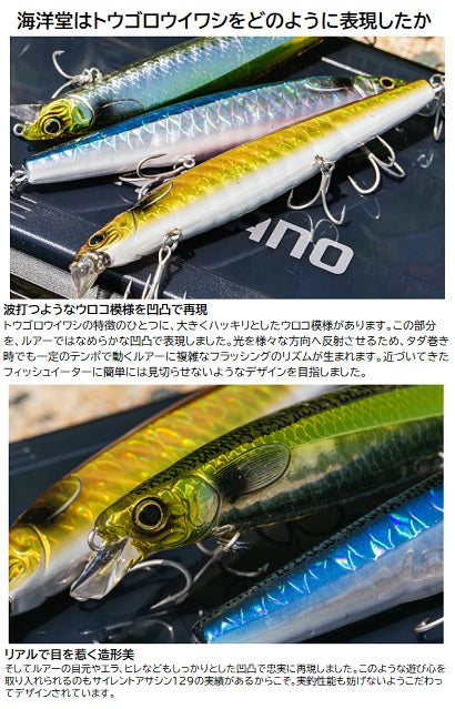 Shimano Seabass Lure XM-X12V Strike Fantasy Fujigoro Sardine 129F 001 A Blue