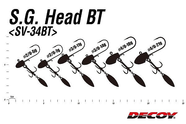 Decoy Jig Head SV-34BT S.G.Head BT #2/0-5g