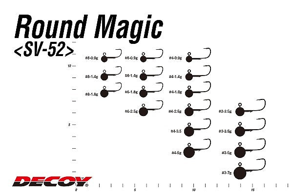 Decoy Jig Head SV-52 Round Magic #3-1/8oz