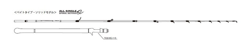 Gamakatsu Offshore Rod Jig Drive R B61L-Solid (Baitcasting 2 Piece Grip Joint)