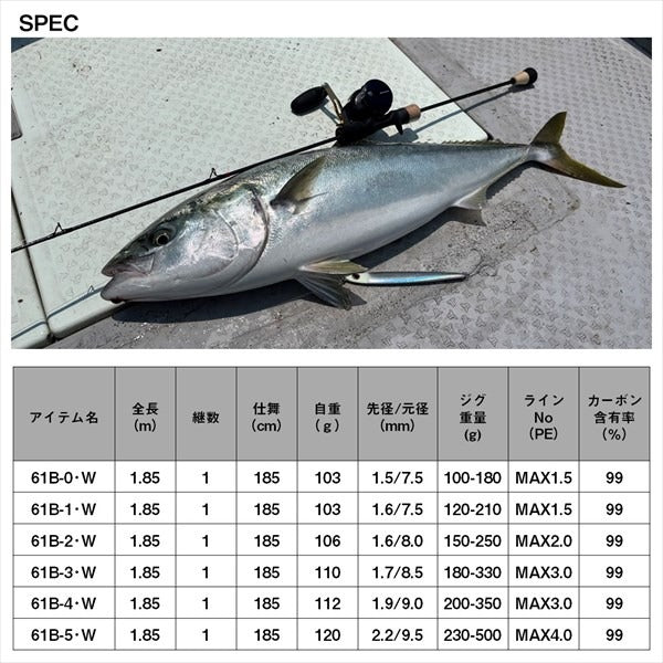 ロッド SALTIGA SLOW JIGGING 61B-4 AGS Daiwa Offshore Rod Saltiga SJ 61B-4/W (Baitcasting 1 Piece)