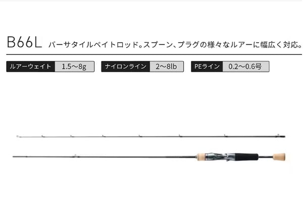 Shimano Trout Rod 23 Trout One AS B66L (Baitcasting 2 Piece)